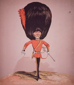 Karikatura důstojníka Coldstream Guards z 