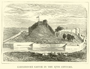 Hrad Carisbrooke v 17. století od English School