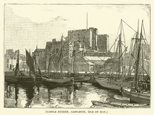 Castle Rushen, Castleton, ostrov Man (rytina) od English School