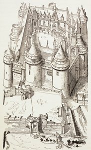 Hrad Pierrefonds, Francie, kolem roku 1880 od English School