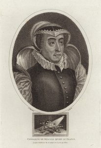 Catharine de Medicis královna Francie od English School