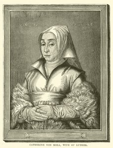 Catherine von Bora, manželka Luthera (rytina) od English School