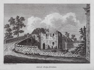 Catrick Bridge, Yorkshire (rytina) od English School