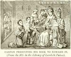 Caxton představuje svou knihu Edwardu IV od English School