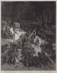 „Cedry z Libanonu určené ke stavbě chrámu“, jedna z ilustrací bible od Gustava Dorea (rytina) od English School