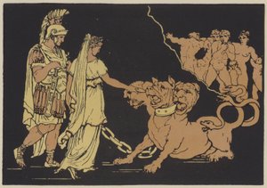Cerberus (barevná litografie) od English School