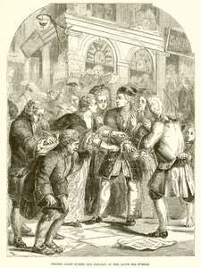 Change Alley během Phrenzy of the South Sea Bubble od English School