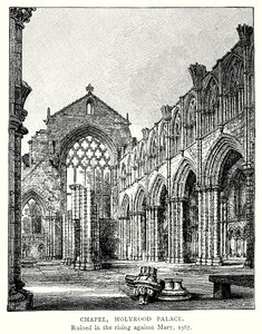 Kaple, palác Holyrood (rytina) od English School