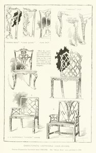 Charakteristický design židle Chippendale