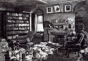 Charles Darwins studoval v Down House, 1882 od English School