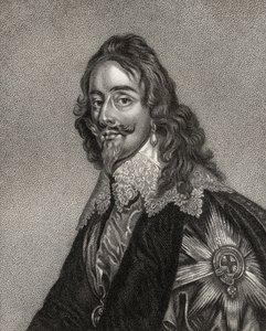 Charles I, vyrytý Bocquetem, z „Katalogu královských a vznešených autorů“, vydaného v roce 1806 od English School