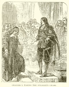 Karel I. zastává předsedu řečníků od English School