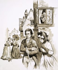 Charles Lamb a jeho sestra byli vyháněni místními drby z jednoho bytu do druhého. od English School