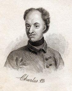 Charles XII, král Švédska, z Crabbs Historical Dictionary, vydaný 1825 od English School
