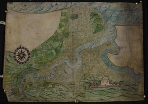 Mapa toku řeky Medway z Rochesteru do Nore od English School