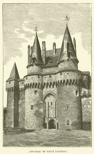 Chateau of Vitre Gateway (rytina) od English School