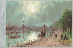 Chelsea Bridge na řece Temži od English School