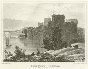 Chepstow Schloss, Monmouthshire (Stich) von English School
