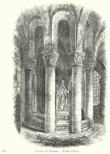 Chevet, St Menoux (rytina) od English School