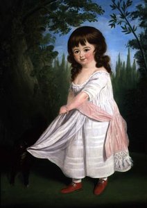 Dítě si hraje se svým psem, cca 1800 od English School