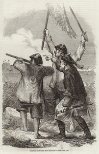 Čínský mandarín a vojáci. od English School