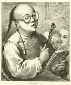 Chinese Schoolmaster (rytina) od English School