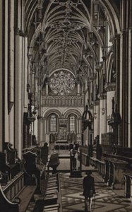 Katedrála Christ Church, Oxford (litho) od English School