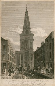 Christ Church, Spitalfields, Londýn od English School