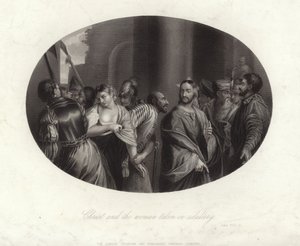 Kristus a žena zachycení v cizoložství od English School