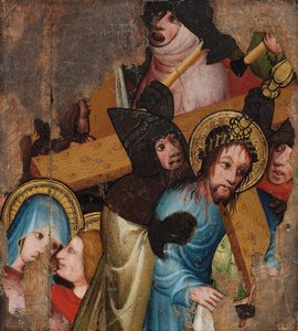 Kristus nesoucí kříž, cca 1400-25 (tempera a plátkové zlato na panelu)