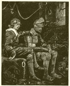 Christian and Hopeful in the Castle of Giant Despair od English School