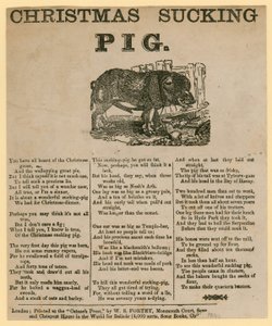 Vánoční prase, verš z roku 1863 od English School