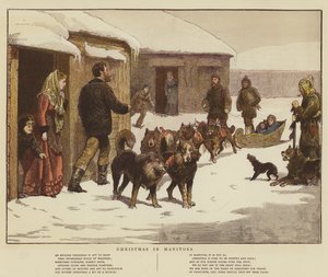 Vánoce v Manitobě (chromolitho) od English School