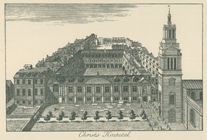 Christs Hospital (litografie) od English School