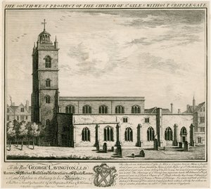 Kostel St Giles Without Cripplegate, Londýn od English School