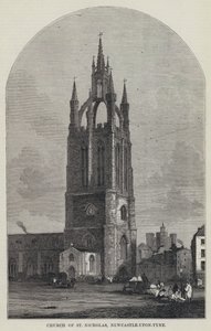 Kostel svatého Mikuláše, Newcastle-upon-Tyne (rytina) od English School