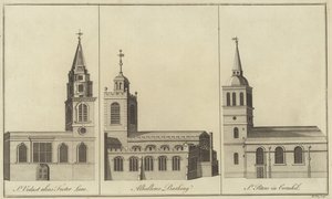 Kostely St Vedast, Foster Lane, Allhallows, Barking a St Peter v Cornhill, Londýn
