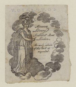 Obíhající knihovny, knihovna Minerva, obchodní karta od English School