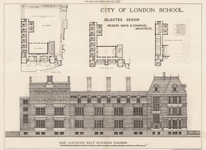 City of London School; boční převýšení od English School