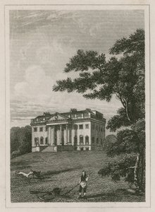Claremont House, Esher, Surrey (rytina) od English School
