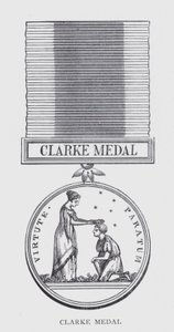 Clarkeova medaile (litho) od English School