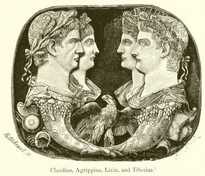 Claudius, Agrippina, Livia a Tiberius od English School