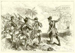 Clive vede své muže až do Conjeveramu (1751) od English School