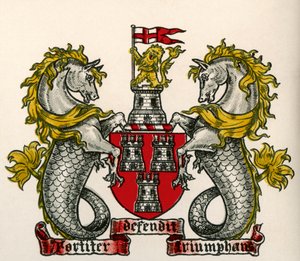 Státní znak, Newcastle-on-Tyne, Anglie od English School
