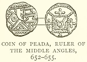 Coin of Peada, vládce středních úhlů, 652--655 od English School