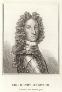 Plukovník Henry Oxburgh, popraven za zradu, 1716 od English School