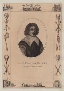 Plukovník Francis Hacker, popraven v Tyburn, 1660 od English School