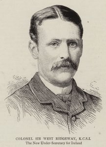 Plukovník Sir West Ridgeway, KCSI (rytina) od English School