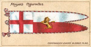 Vlajka na saních velitele Evanse (chromolitho) od English School