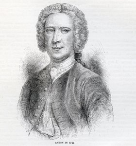 Komodor George Anson, 1. baron Anson (1697-1762), 1744 od English School